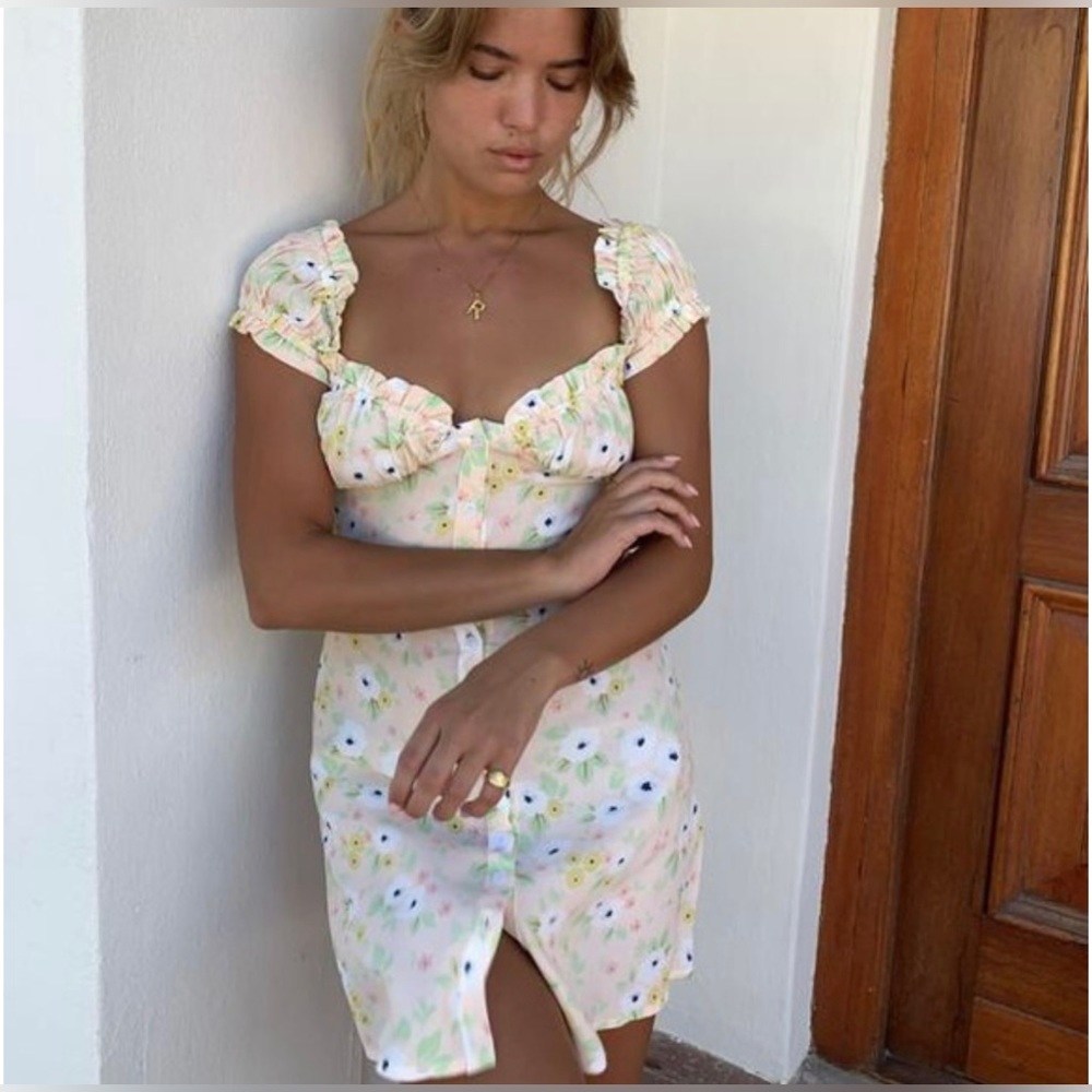 With Jean Isabelle floral dress size medium fits like small